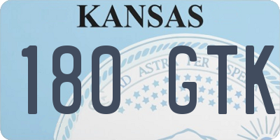 KS license plate 180GTK