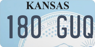 KS license plate 180GUQ
