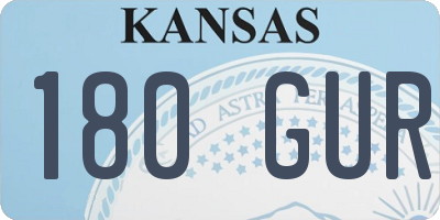 KS license plate 180GUR