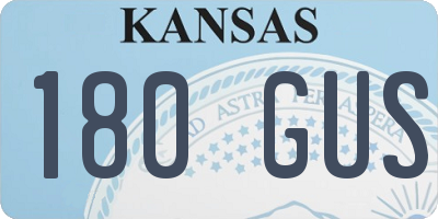KS license plate 180GUS
