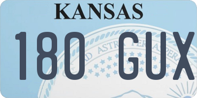 KS license plate 180GUX