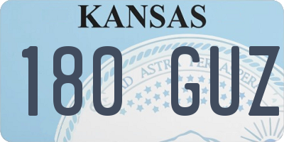 KS license plate 180GUZ