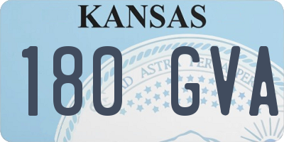 KS license plate 180GVA