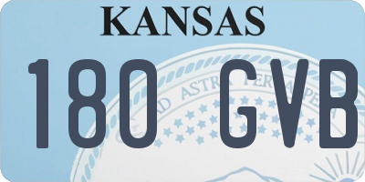 KS license plate 180GVB