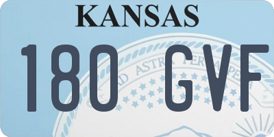 KS license plate 180GVF