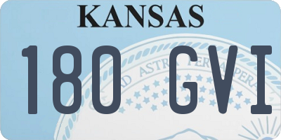 KS license plate 180GVI