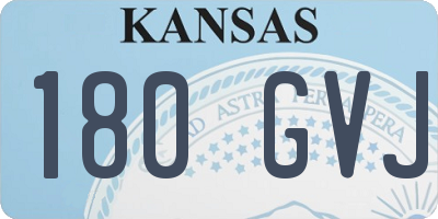 KS license plate 180GVJ