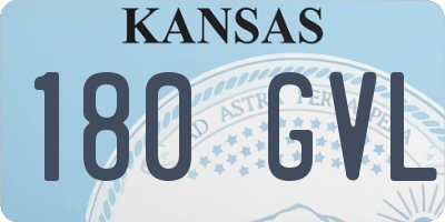 KS license plate 180GVL