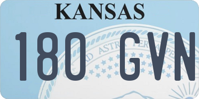 KS license plate 180GVN