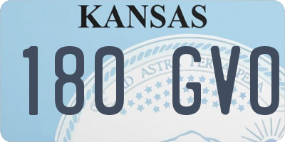 KS license plate 180GVO