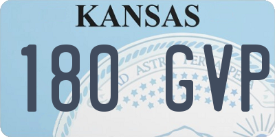 KS license plate 180GVP