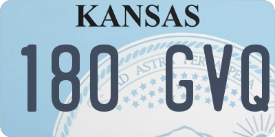KS license plate 180GVQ