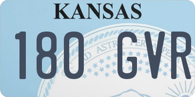 KS license plate 180GVR