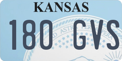 KS license plate 180GVS