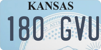 KS license plate 180GVU