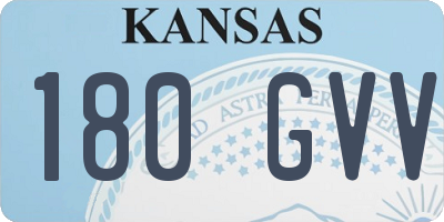 KS license plate 180GVV