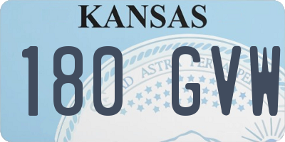 KS license plate 180GVW