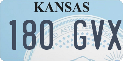 KS license plate 180GVX