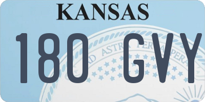 KS license plate 180GVY