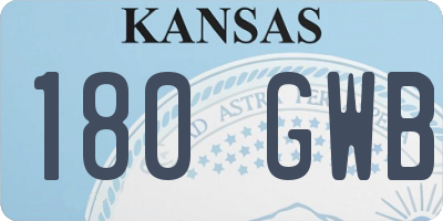 KS license plate 180GWB