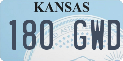 KS license plate 180GWD