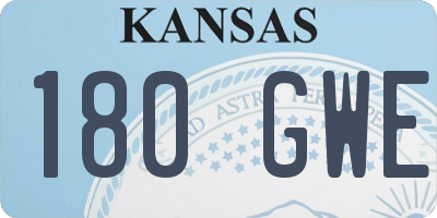KS license plate 180GWE