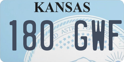 KS license plate 180GWF