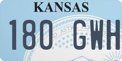 KS license plate 180GWH