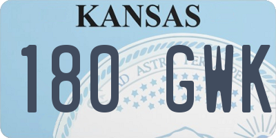 KS license plate 180GWK