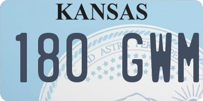 KS license plate 180GWM