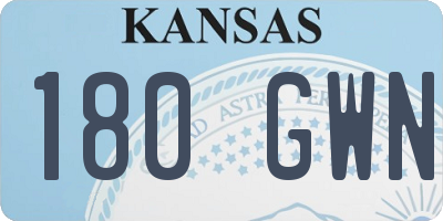 KS license plate 180GWN