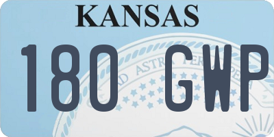 KS license plate 180GWP