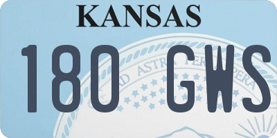 KS license plate 180GWS