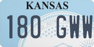 KS license plate 180GWW