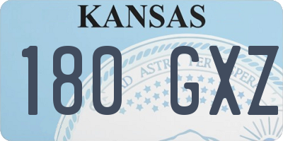 KS license plate 180GXZ