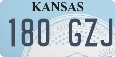 KS license plate 180GZJ