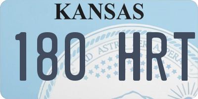 KS license plate 180HRT