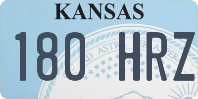 KS license plate 180HRZ