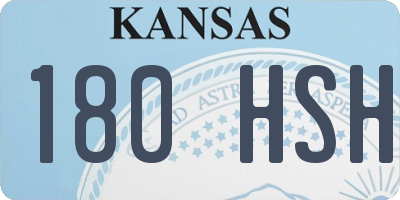 KS license plate 180HSH