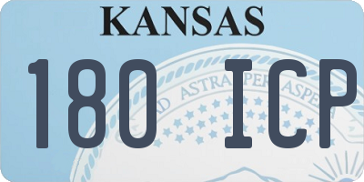 KS license plate 180ICP