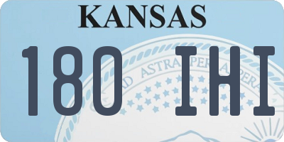 KS license plate 180IHI