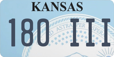 KS license plate 180III