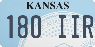 KS license plate 180IIR