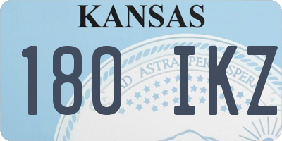KS license plate 180IKZ