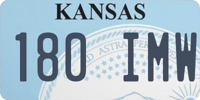 KS license plate 180IMW