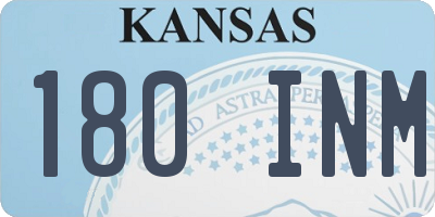 KS license plate 180INM
