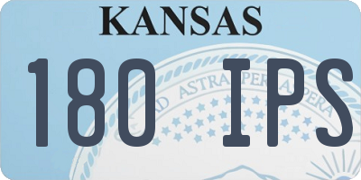 KS license plate 180IPS