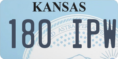 KS license plate 180IPW