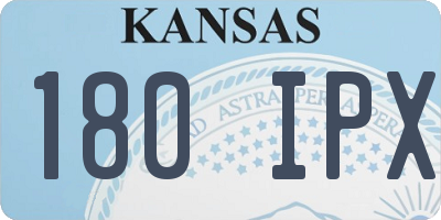 KS license plate 180IPX