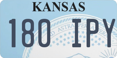 KS license plate 180IPY